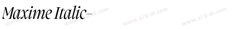 Maxime Italic字体转换